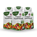 Organické Superfood Zelené ovocie a zelenina komplex - Najlepšie diétne doplnok s 14 Zelené &14 Ovocie a zelenina s lucerna bohaté na antioxidanty organické zložky non-GMO (180 Počet balení 3)