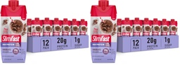 SlimFast Protein Shake,Chocolate- 20g Protein,Meal Replacement Shake Ready to Drink,High-Protein with Low Carb and Low Sugar,24 Vitamins and Minerals,(Packaging May Vary),(Pack of 24)