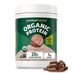 Čisto inšpirovaný rastlinný bielkovinový prášok pre mužov a ženy, bohatá dekadentná čokoláda (16 servítok) - Vegan & Organic - 20g Pea Protein Powder pre smoothies & Shakes - bez mliečnych výrobkov a bez lepidla