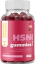HSN Gummy - vlasy koža a nechty Gummy - bez cukru Biotin Gummies 5000mcg s plnou vitamín komplex pre rast vlasov, zdravá koža, nechty sila - 60 Ct Jahodová a čerešňová chuť