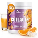Farcom Collagen Peptides Powder with Hyaluronic Acid, Biotin, Vitamin C & Magnesium – 6,000mg Hydrolyzed Collagen – Orange Flavor Drink Mix – Supports Skin, Hair, Nails & Joints – 30 Servings