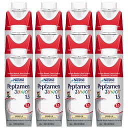Peptamen Junior Tube Feeding Formula 1.5 Peptide-Based Complete Nutrition Vanilla 250 mL Carton, 12 Count