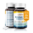 LOVITA kalciumcitrát 800 mg s horčíkom, vitamínom D3 & K2, kostná sila a hustota doplnok pre ženy a mužov, podporuje zuby, imunitné zdravie, bez gluténu, bez GMO, 120 Vegan tabliet
