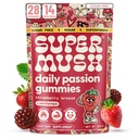 SuperMush Daily Passion Horny Goat Weed Gummies for Men & Women - Intimacy Gummies with Cordyceps, Reishi & Maca Root - Ignite Feel-Good Vibes & Lasting Energy Supplement, Made in the USA (28 Count)