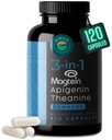Magnézium Theanine L-Hreonate Apigenin Supplement for Sleep Aid-3- in-1 Complex Supplement Support Relaxation-Melatonin-Free Magnézium-Zero Fillers- Gluten Free & Non-GMO-120 Count Veggie Capsules