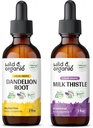 Wild & Organic Dandelion Tincture 2 fl oz & Milk Thitle Tincture 2 fl oz
