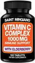 Vitamín C 1000mg s bazovým doplnkom - Double The Standard Dávkovanie s 14 konkrétne formulované zložky - 100 Kapsula / 3 mesiace 