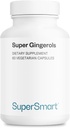 Supersmart - Super Gingerols 400mg per Day (High Potency 20% Gingerol) - Ginger Root Extract Supplement | Non-GMO & Gluten Free - 60 Vegetarian Capsules