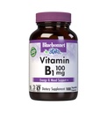Bluebonnet Vitamín B1 100 mg - Mood Support & Energy Vitamíny pre ženy a mužov* - Tiamín HCl - Non-GMO, Vegan, Kosher, Gluten-Free - Soy & Dairy-Free - 100 Rastlinné kapsule, 100 dní