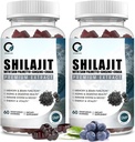 Himalayan Shilajit Gummies with 85+ Trace Minerals & Fulvic Acid for Energy, Immune, Cognitive Support High Potency Pure Natural Shilajit Supplement for Men & Women 60 Gummies (2 Packs)