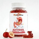 Butyrate Gummies Gut Zdravie Supplement: Butyrate with Probiotic & Prebiotic Fiber Gummies for Women Muži Bez cukru Tráviace a energetické metabolizmus Podpora Vegan Hawthorn Chladenie 30 dní