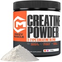 Crazy Muscle Creatin Monohydrát prášok, 5000mg Premium 3X TriAtine pred tréningom Mass Gainer, Vysoká absorpcia Ľahko vziať prášok Optimálny výkon pre mužov a ženy, 30 Servivné