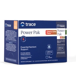 Trace Minerals Power Pak - Multivitamínové pakety pre Essential Nutrient Support - Hydratácia, imunita a energia - Prírodné vitamíny a minerály - Cherry Lime - 30 Počet (30 Servings)