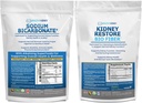 Organické bikarbonát sodný Alkalický doplnok 1.5LB & Bio Fiber Obličky Čistenie Detox 2.5 LBS Bundle 