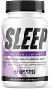 Outwork Nutrition Sleep Aid - Natural Melatonin, L-Theanine, Saffron Extract - Doplnky pre spánok pre dospelých - Boosts Sleep Quality & Time, Positive Mood - 60 Veg Kapsule (Nie Gummies)