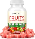 Supplement for Bloating & Gut Health, 9 Superfruits Supplement for Adults & Kids, Collagen Booster - Imunity & Antioxidant Support, Non-GMO, Pectin-Based, Gluten-Free, Bez kapsúl