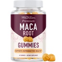 Maca Root Gummies | Drive, Performance & Energy Support | High-Concentration 4:1 Extract | Hormone Balance for Women | Delicious Peach Flavor | Vegan, Non-GMO & Third-Party Tested | 60 Maca Gummies