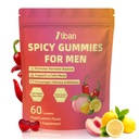 Spicy Gummies Cubes for Couples, Adults Hot Peach Gummy with Chili Pepper, Muira Puama, Maca Root and Epimedium, Plant-Based Daily Wellness Support, Vegan, Non-GMO – 60 Gummies