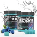 VIFSSG Electrolytes Gummies No Sugar, 120 Chewable Electrolyte Gummies with 6 Electrolytes for Runners and Endurance Sports, Refreshing Blue Raspberry, Hydration Electrolyte Chews, 2 Pack