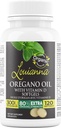 Louianna - Organický Wild Oregano olej s vitamínom D, Tekuté mäkké kapsuly s 80 percent Carvatrol, podporuje vaše kosti, Immune a Gut zdravie, Bylinné doplnky, 120 Softgels