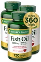Bounty Fish Oil, 1200mg, 360mg Omega-3, 120 (3 Balenie , 360 Celkom) Softgels 120 Softgels