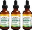 Lovita Chlorofyl Liquid Drops, High Potency 120 mg/ml, 7 200 mg per fľaša, Natural Energy Booster & Immune Support, Internal Deodorant, Skin Health, Vegan & Non-GMO, Mint Flavor, 180 Servings