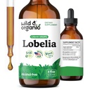 Divoké a organické Lobelia Tinktúra - Lung Detox a čistenie - Tekuté Lobelia Herb Supplement - Vegán, cukor a alkohol-free Leaf Extract kvapky - 4 fl oz