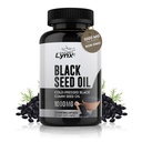 Pure Organic Cold-Pressed Black Seed Oil Kapsule - Vegan Non-GMO Pure Nigella Sativa Black Cumin Seed Oil for Beauty Imunity & Celková podpora wellness - Thymochinón-Rich 1000mg Serving (60 dní)