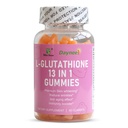 L-glutatión 13 v 1 Gummy, 1200 mg, Znížte vrásky a anti-Aging, 60 Počet