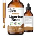 Wild & Organic Licorice Root Tinture - Tráviaca, Lung & Skin Support - Licorice Root Extract Liquid Drops - Vegan, Supplement pre cukor a alkohol - 4 fl oz