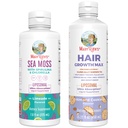 MaryRuth Organics Sea Moss Lipozomal (Limeade) & Hair Growth MAX (Almond Cookie)