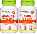 NutriBiotic – Vitamin C + Vitamin D3 & Zinc, 100 Capsules | Potent, Comprehensive Immune Support | Essential & Antioxidant Daily Supplement | Gluten & GMO Free (Pack of 2)