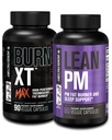 Jacked Factory 24/7 Fat Burner Stack - Burn XT MAX High Performance Fat Burner (90 kapsúl) - Lean PM Nighttime Sleep Podpora pre chudnutie a chuť k jedlu Potlačenie (60 kapsúl)