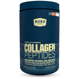 BUBS Naturals Unflavred Collagen Peptides Powder, Best Proteins for Joints & Skin, Pasture Rased Grass Fed, Paleo and Keto Friendly, Whole30 Schválené, Non-GMO Dairy & Gluten Free, 10oz, 14 Servings