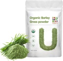 UNLEASH'D ORGANICKÝ Jačmeň Tráva prášok 1 libra 100% Pure & Organic, Superfood Greens bohaté na vitamíny, minerály, vlákna a antioxidanty