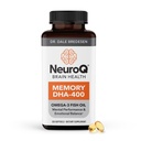 LifeSeasons NeuroQ Memory DHA-400 - Omega-3 Fish Oil Supplement - Mental Performance & Balance - Podpora Neuro Brain Health - Chráni pred stratou pamäte a zlepšuje zameranie - 120 Softgels