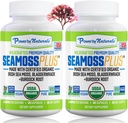 Power by Naturals Sea Moss Plus - USDA Certified Organic Wildcrafted Irish Seamoss, Bladderwrack & Burdock Root, Supplement for Imunity, 60Ct, 2 balenie