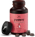 Pure Himalayan Shilajit Gummies, bez cukru, 85+ Stopové minerály a kyselina fulvová pre energiu, metabolizmus a imunitná podpora, Shilajit pre mužov a ženy, Ashwaghanda Gummies (60 Počet)