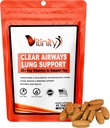 VITINITY Lung Čistiť respiračné Imunitná podpora doplnok,25+Kľúčová zložka Lung Zdravie Detox pre dýchanie, astma, Sezónna alergia Tableta (15 dní)