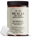 LifeCell Whey Protein – Anti-Aging Muscle Builder with Shiitake Mushroom, Collagen & Hyaluronic Acid – Chocolate, No Sugar Added, Soy-Free, Gluten-Free, 600g (18 Servings)