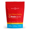 Mozog telo kolagén Peptidy prášok - Vital Proteín a kolagén doplnok pre ženy a mužov - Hydrolyzovaný typ I a III pre vlasy, koža, nechty a spoločné zdravie - 25 Servings - Krémový Vanilkový kokos - 875g