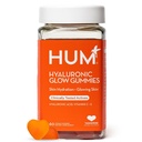 HUM Hyaluronic Glow Hydrating Skin Care Supplement, with Low Molecular Hyaluronic Acid, Vitamin C from Amla Fruit, and Vitamin E, Antioxidant Support for Skin Hydration, Tangerine, 60 Vegan Gummies