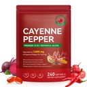 Cayenne Pepper Capsules 240 Softgels - 12-in-1 Capsaicin Supplements with Vitamin D3, K2 & E, Turmeric, Beet Root, Black Pepper Extrac - Supports Blood Circulation, Digestive Health, Daily Energy
