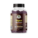 Super Shrooms 6 in 1 Organic Mushroom Wellness Gummies – Chaga, Lion’s Mane, Reishi, Shiitake, Cordyceps, Turkey Tail – Non-GMO Mushroom Extract Blend - Everyday Support Low Sugar Gummies - 60 Count