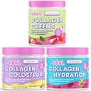 Obvi Collagen Peptide Colostrum, Collagen Greens & Hydration Powder | Support Gut Health, Immune, Skin & Joint Health | Sugar-Free, Collagen Peptides & Electrolytes | 30 Servings Each