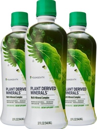 Youngevity Plant Odvodené kvapalné minerály - 77+ Prírodné nezmenené minerály - 19,000mg Rastlinné minerálne látky - Koloidná forma Humic Shale - (32 oz Balenie 3)