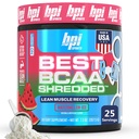 BPI Sports BCAA Shreded - kofeín zadarmo Thermogénna regenerácia nápoj, Lean Muscle Building BCAA Powder pre ženy a mužov, Preworkout BCAA Amino Acides Drink- Watermelon ICE - 25 Servíry