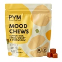 PYM Citrus Mood Chews Support for Stress, Worry & Overwhelm, 60 Count | 130mg GABA, 90mg L-Theanine | Vegan,Non-GMO, Gluten-Free,No Added Sugar | All-Natural Mood Support Supplement in Resealable Bag