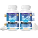 Multi Collagen Peptides for Women & Men - 1800mg Collagen Supplement with Hyaluronic Acid & Vitamin C - Types I, II, III, V, X Collagen Tablets for Better Skin, Hair & Nails, Non-GMO - 180 Capsules