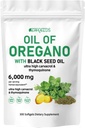 Olej z Oregano s čiernym olejom zo semien 2-in-1 Softgels 6000mg 300 Count Non-GMO Immune Support Bylinná formula